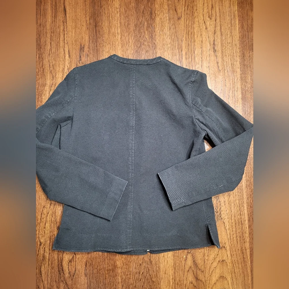 Eddie Bauer Women's Black Wash Medium Denim Zip Sleeve Light Casual Jacket